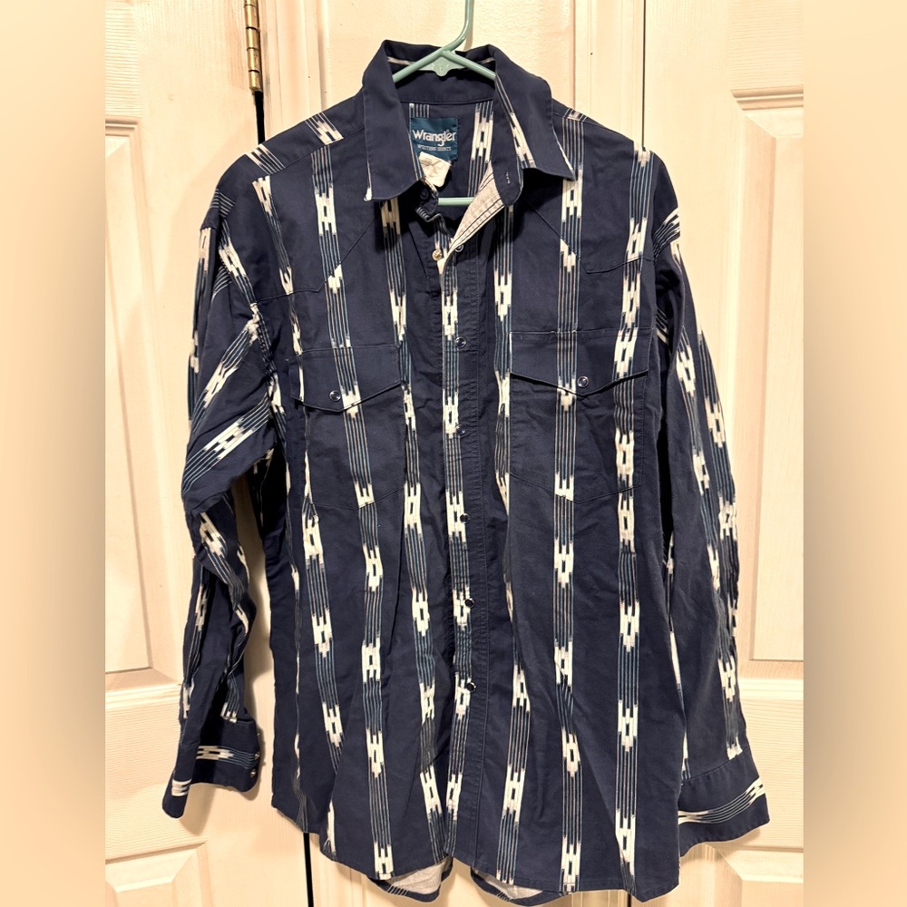 WRANGLER Long Sleeve Western Shirt, Vintage!